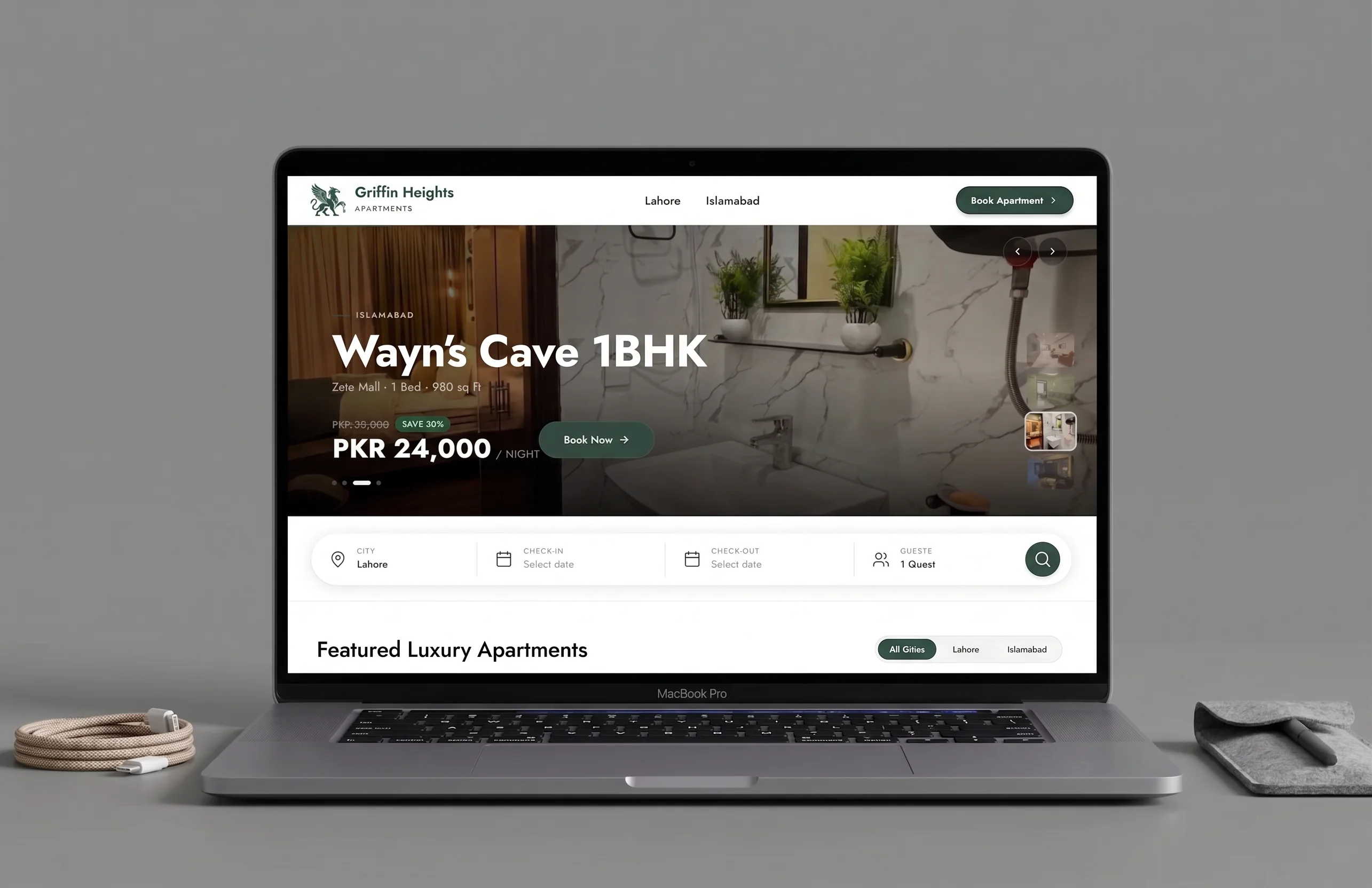 Griffin Heights Apartments — Luxury Living • Booking Web App | DevRep Labs Griffin Heights Apartments — Luxury Living • Booking Web App