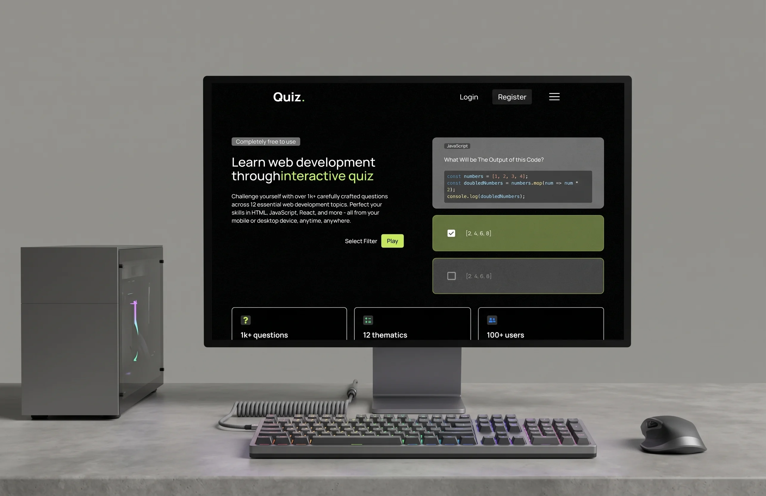 Quiz App — Interactive Web App • EdTech | DevRep Labs Quiz App — Interactive Web App • EdTech